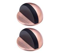 MINAOLULUS Fermaporta Rotondo da Pavimento in Acciaio Inox Senza Foratura 2 Pezzi Cappuccio Antinfortunistico per Protezione Casa, Fermaporta in Metallo Resistente per Porte Interne