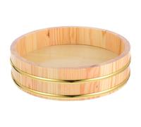 MINAOLULUS Legno Hangiri Giapponese da 26cm per Riso Sushi | Ampia Capienza, Uso Versatile, Finitura Elegante, Struttura Resistente alle Deformazioni, Sensazione Comoda