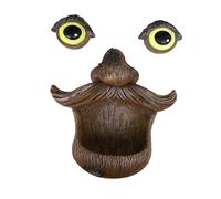 MINAOLULUS Mangiatoia per Uccelli Creativa a Forma di Volto D’albero in Resina Resistente, Decorazione per Esterni e Cortile Occhi Luminosi, Facile da Installare per Giardino e Area Giochi