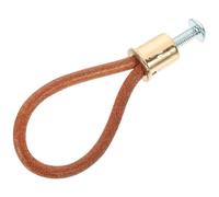 MINAOLULUS Maniglia in Cuoio Vintage per Mobili da Cucina e Bagno, Lega di Alluminio Resistente e Design Anti-collisione, per Cassetti e Armadietti