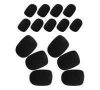 MINAOLULUS Mini Parabrezza in Schiuma per Microfono Auricolare, Tappo Antivento Piccolo in Spugna per Microfoni a Bavero, Confezione da 15 Pezzi per Riunioni e Interviste Online