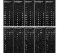 MINAOLULUS Notebook Keyboard Cover Universal Keyboard Stickers, Adesivi Portoghesi per Computer Portatile, PVC Bianco, 10 Pezzi, per Studenti e Lingua