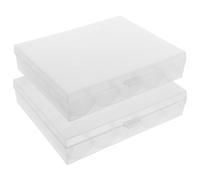 MINAOLULUS Organizzatore per Cucito 2 Pezzi 25 Slot, Custodia Porta Bobina in Plastica Trasparente, Scatola di Stoccaggio Bobine Vuote, Contenitore Portatile per Accessori Macchina da Cucire