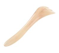 MINAOLULUS Pettine in Resina Beige per Massaggio del Cuoio Capelluto Tre Denti Pratico e Dalla Texture Liscia, per Rilassamento e Benessere della Testa