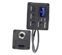 MINAOLULUS Pickup Piezoelettrico Ukulele 3 in 1 Equalizzatore a 3 Bande, Preamplificatore Eq Display Lcd e Accordatore Integrato, Accessorio Musicale per Controllo Audio e Messa a Punto