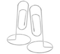 MINAOLULUS Porta Numeri da Tavolo in Ferro Base Decorativa, Set da 2 Pezzi Porta Carte e Segnaposto per Matrimonio, Clip Esposizione Foto e Menu per Ristorante, Supporto Compatto e Stabile