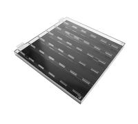 MINAOLULUS Porta Plettro per Chitarra Trasparente in Acrilico 36 Scomparti, Custodia Organizer Compatta per Collezione Plettri, Vetrina Espositiva per Musicisti e Accessori da Viaggio