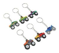 MINAOLULUS Portachiavi Veicoli Fuoristrada 6 Pezzi in PVC Ciondoli Zaino Colorati Accessori per Chiavi e Borse per Ragazze e Ragazzo Ragazza