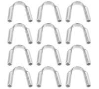 MINAOLULUS Protezione per Cavi Metallici in Argento Sterling S925 a Forma di U, Set da 12 Pezzi, Accessori per Creazione Gioielli, Protezione Filo Ipoallergenica per Braccialetti e