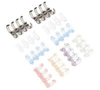 MINAOLULUS Raccoglitori ad Anelli Chiusura a Scatto Segmentati, Anelli Elastici di Fissaggio in Plastica, Set 10 Pezzi Multicolore per Album e Cancelleria, Accessori Colore Colore Casuale