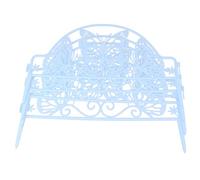 MINAOLULUS Recinzione Decorativa da Giardino in Plastica Bianca Set 4 Pezzi Picchetti Ornamento da Patio Leggero e Portatile per Decorazione Esterni e Paesaggio Pastorale