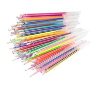 MINAOLULUS Ricariche per Penne Gel Colorate 48 Pezzi Glitter e Fluorescente Ricariche per Penne a Inchiostro per Ufficio Pratiche e Portatili per Studenti e Adulti