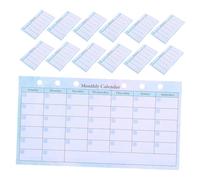MINAOLULUS Ricariche per Planner Mensili A6 a 6 Anelli, Inserti per Tracker di Budget e Planner Pasti, Pagine di Ricambio Calendario Mensile per Raccoglitori da Ufficio e Uso Domestico (14