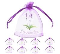 MINAOLULUS Sacchetti Vuoti Lavanda 20 Pezzi Coulisse in Rete Viola per Cassetti e Armadi, Sacchetti Profumati Multifunzionali per Gioielli, Spezie e Asciugatrice, Soluzione Salvaspazio
