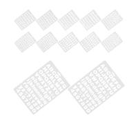 MINAOLULUS Set 12 Stencil per Lettere e Numeri Riutilizzabili in Plastica Leggera, Modelli per Pittura, Graffiti e Scrapbooking, Adatti per Pareti, Tessuti e Album di Ritagli