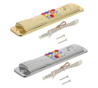 MINAOLULUS Set 2 Pezzi Mezuzah in Metallo Argento e Oro con Pergamena Sacra, Decorazione Judaica per Porta D’Ingresso, Ornamento Religioso per Casa e Preghiera, Accessorio Casa con Fori