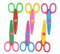 MINAOLULUS Set 6 Forbici Fai da Te per Ritagli di Carta, Forbici di Sicurezza Punzoni Creativi per Album Scrapbooking, Strumenti per Artigianato e Lavori Manuali Stile Casuale