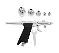 MINAOLULUS Set Aerografo Portatile 0,5 Mm per Modellismo e Decorazioni Torte, Kit Aerografo Artigianale con Tazza per Fluido, Compatto e Ergonomico per Pittura Hobby e Ritocco Professionale