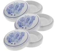 MINAOLULUS Set di Ceramica per Pittura a 5 Strati Coperchio, Palette Rotonda per Miscelazione Colori ad Acquerello e Guazzo, Vassoio per Vernice Multifunzione per Artisti e Stile Casuale