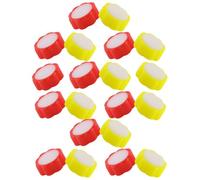 MINAOLULUS Spugna Bagnata per Dita a Forma di Fiore, Umidificatore per Contare Soldi, Set da 20 Pezzi Rosso e Giallo, Accessorio Ufficio per Contabili e Banche, Dispositivo per Inumidire