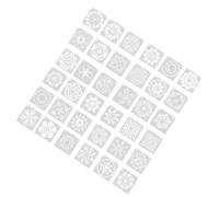 MINAOLULUS Stencil Mandala 36 Pezzi per Pittura Murale, Stencil Fai da Te in Plastica Resistente Alte Temperature, per Decorazioni Pareti, Mobili e Artigianato Creativo