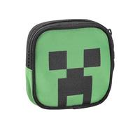 MINCECRAFT - Portamonete Sagomato Creeper Con Chiusura a Zip, Gadget Utili Per Bambini E Bambine E Accessori Viaggio, Scuola e Free Time, Mini Astuccio Porta Monete E Portaoggetti, 10x10x2,5 Cm