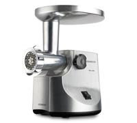 Kenwood MG516 tritacarne elettrico professionale, 3 dischi in dotazione accessorio grattuggia con 4 rulli, chiave per ghiera e pestello, produzione fino a 2kg al min, tramoggia in alluminio, metallo