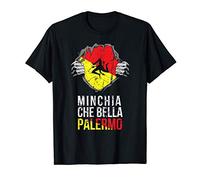 Minchia Che Bella Palermo Maglietta Trinacria Maglietta