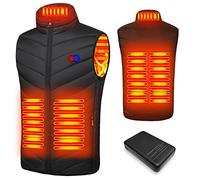 Mincoo Gilet Riscaldabile per Uomo e Donna, Gilet Riscaldato USB con Batteria da 5 V 10000 mAh, Giacca Calda Invernale per Escursionismo, Caccia, Moto (IT, Testo, S, Regular, Regular, Grigio)