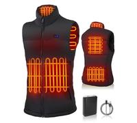 Mincoo Gilet Riscaldato Donna Uomo con Powerbank 18400mAh, Gilet Termico Elettrico 7.4V con 3 Livelli di Calore e 5 Zone Riscaldanti - Extra Caldo per Inverno, Lavoro, Sci e Attività Outdoor