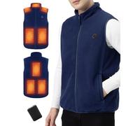 Mincoo Gilet Riscaldato Uomo con Power Bank 5V 10000mAh Gilet Pile Riscaldato Uomo Gilet Riscaldante con Temperatura a tre Velocità per il Lavoro all'aperto, Lo Sci, l'escursionismo e il Pendolarismo
