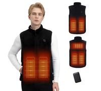 Mincoo Gilet Riscaldato Uomo con Power Bank 5V 10000mAh - Giubbotto Riscaldante con 3 Velocità di Temperatura, Gilet Termico Autoriscaldante per Lavoro all'Aperto, Sci, Escursionismo e Pendolarismo