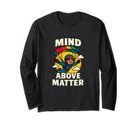 Mind Above Matter - Divertente Design con Citazione di Paracadutismo Maglia a Manica