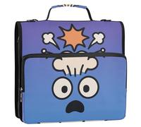 Mind-Blown Look 3,8 cm 3 anelli cerniera raccoglitore organizzatore con tracolla impermeabile portfolio organizer per scuola/ufficio