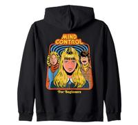 Mind Control Sarcastic Retro Vintage Funny Adult Humor Felpa con Cappuccio