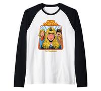 Mind Control Sarcastic Retro Vintage Funny Adult Humor Maglia con Maniche Raglan