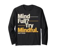 Mind Full? Prova Mindful Brain Wellness Apparel Maglia a Manica