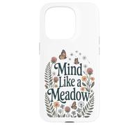 Mind Like a Meadow Calma Natura Fiori Farfalle Zen Custodia per iPhone 15 Pro