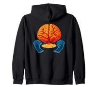 Mind Over Muscle Brain Power Fitness Motivation Design Felpa con Cappuccio