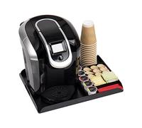 Mind Reader Anchor Collection, stazione di servizio con 7 cialde, organizer da appoggio, base per macchina da caffè, singolo, nero