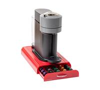Mind Reader Ancora - Cassetto per 50 capsule Nespresso, colore: Rosso