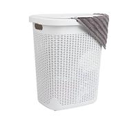 Mind Reader Basket Collection, cesto portabiancheria sottile, capacità 50 litri, manici ritagliati, coperchio incernierato, ventilato, 45 cm di lunghezza x 35 cm di larghezza x 53 cm di altezza,