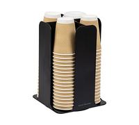 Mind Reader, Carosello per condimenti per tazze, organizer da bancone, plastica, L x 19,7 cm, P x 29,2 cm, A x 19,7 cm, nero