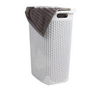 Mind Reader Cesto portabiancheria sottile da 60 litri, colore bianco, 44,8 x 34,9 x 61,3 cm (lunghezza x larghezza x altezza)