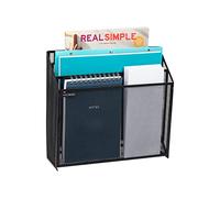 Mind Reader, Cesto verticale portadocumenti, organizer da scrivania, per cartelle e ufficio, da appendere alla parente, in rete metallica, 31 cm di lunghezza x 9,5 cm di larghezza x 29,2 cm di altezza