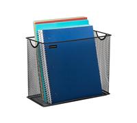 Mind Reader - Cesto Verticale Portadocumenti, Organizer da scrivania, per cartelle sospese e Ufficio, Rete Metallica, 31 cm di Lunghezza x 14 cm di Larghezza x 25,4 cm di Altezza, Nero