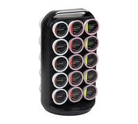 Mind Reader Contenitore per cialde di caffè monodose, capacità 30 cialde, organizer da bancone, 17,5 cm di lunghezza x 16,25 cm di larghezza x 32,5 cm di altezza, nero