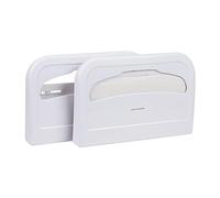 Mind Reader Dispenser per copriwater, protezioni per sedili in carta usa e getta, elettorali da parete, contenitore da appendere per latrine, fogli per vasino, in acrilico resistente, set da 2, bianco