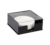 Mind Reader Dispenser per piatti coperti, breakroom, servizi, nero, supporto