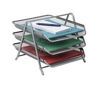 Mind Reader 'Freedme' Metal Mesh 3 Tier File Tray Desk Organizer, Argento